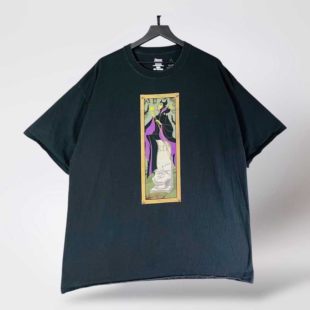 Disney Parks Maleficent Villain Black T Shirt Hanes Mens 2XL Disneyland World